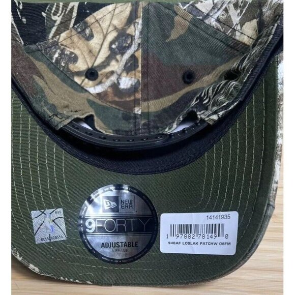LA Lakers New Era Hat Adjustable Real Tree Camo Trendsetter Iconic Logo - Picture 3 of 11